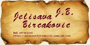Jelisava Birčaković vizit kartica